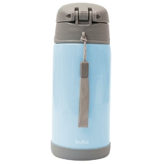 GARRAFA TÉRMICA INOX PAREDE DUPLA E CANUDO GUMY AZUL BUBA - comprar online