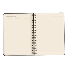 Agenda Planner Wire-o 2025 Pólen Diária A5 AROMAS AZUL