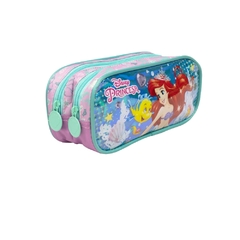 Kit Mochila Rodinhas e Estojo Pequena Sereia Ariel Disney