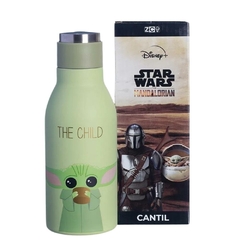 GARRAFA CANTIL TÉRMICO INOX PAREDE DUPLA 400ML BABY YODA ZC