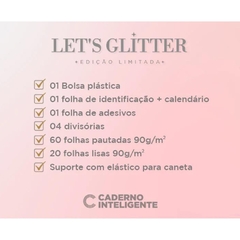 Imagem do Caderno Inteligente LETS GLITTER SILVER - Pequeno - A5