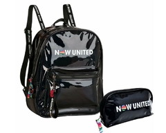 KIT MOCHILA HOLOGRÁFICA NU3275 E ESTOJO NEC PRETO NOW UNITED