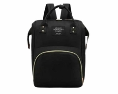 MOCHILA MATERNIDADE MOMMY BAG PRETA COM BOLSO TÉRMICO UATT