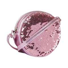 Bolsa Infantil Transversal Paetês Rosa Pink Semax LD1952