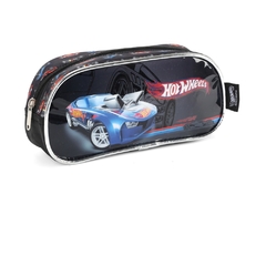 Imagem do Kit Mochila Infantil Costas e Estojo HOT WHEELS Luxcel Preto