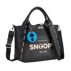 Bolsa Tiracolo Grande SNOOPY SP2637PT Preto Semax