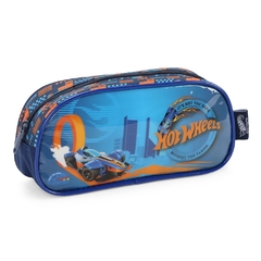 Imagem do Kit Mochila Infantil Costas e Estojo HOT WHEELS Luxcel Azul