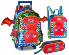 KIT MOCHILA DE RODINHAS OFICIAL UGLYDOLLS UG2304 VERDE