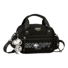 Bolsa Mini Baú Oficial SNOOPY Colors em Nylon SP2849PT Preto