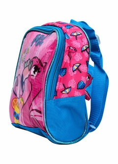 Kit Mochila de Rodinhas Lancheira e Estojo Flamingo Azul - loja online