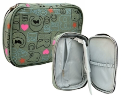 KIT MOCHILA JEANS REBECCA BONBON RB3164 VERDE E ESTOJO BOX - loja online