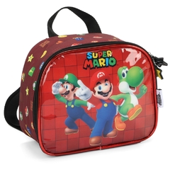 Imagem do Kit Mochila Rodinhas e Lancheira SUPER MARIO Luxcel Vinho