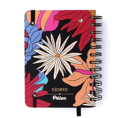 Agenda Planner Wire-o 2024 Diária PÓLEN TROPICÁLIA PRETO - Arrivata