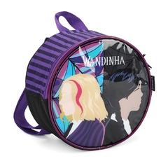 Kit Mochila Rodinhas WANDINHA ADDAMS e Enid Roxo - Luxcel