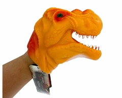 KIT DE LUVAS FANTOCHE DINOSSAURO LARANJA E CINZA - ZOOP TOYS na internet