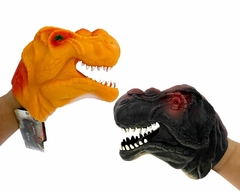 KIT DE LUVAS FANTOCHE DINOSSAURO LARANJA E CINZA - ZOOP TOYS