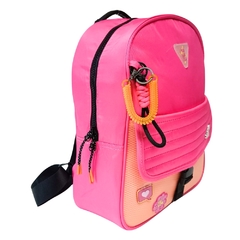 Bolsa Mochila de Costas em Nylon Oficial Luluca LU2959 Rosa - comprar online