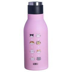 GARRAFA CANTIL TÉRMICO INOX PAREDE DUPLA 400ML LOVE CATS ZC - comprar online