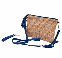 BOLSA TRANSVERSAL PAGANI EM PALHA - AZUL PG6934AZ - comprar online