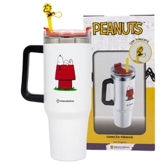 Copo Térmico Canecão Tumbler Inox 1,15L Canudo SNOOPY