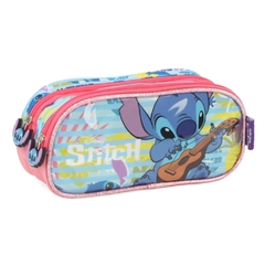 Estojo Duplo Oficial STITCH DISNEY - Luxcel Salmão