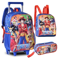 Kit Mochila Rodinhas Oficial ONE PIECE Clio OP3591K