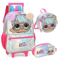 Kit Mochila Rodinhas Holográfica Oficial LOL SURPRISE Luxcel