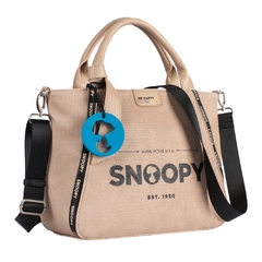 Bolsa Tiracolo Grande SNOOPY SP2637BG Bege Semax