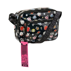 Bolsa Transversal BT21 Preta Holográfica Semax BT2371