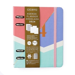 Agenda Planner Cícero 2024 Argolado Semanal A6 PASTEL BLOCK - comprar online