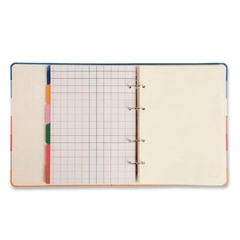 Caderno Criativo Argolado Cícero 17X24 POLEN Flores Marinho - Arrivata