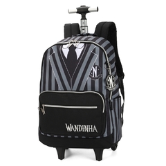 Mochila Rodinhas WANDINHA ADDAMS Luxcel MC47264 Preto - comprar online