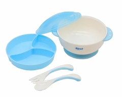 KIT ALIMENTAÇÃO BABY - BOWL COM TAMPA E TALHERES ZOOP TOYS