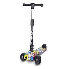 Patinete Scooter Net Dobrável com Led Grafite Preto - Zoop - comprar online