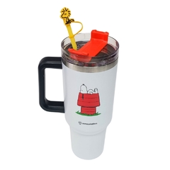 Copo Térmico Canecão Tumbler Inox 1,15L Canudo SNOOPY - Arrivata