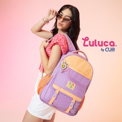 Kit Mochila de Costas em Nylon OFICIAL LULUCA LU24074 Lilás - loja online