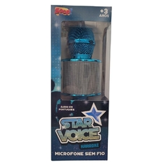 MICROFONE INFANTIL BLUETOOTH STAR VOICE AZUL - ZOOP TOYS - loja online