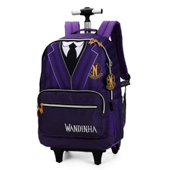 Mochila Rodinhas Oficial WANDINHA ADDAMS Luxcel MC47264 roxo - comprar online