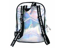 KIT MOCHILA HOLOGRÁFICA NU3275 E ESTOJO ZIP PRATA NOW UNITED na internet