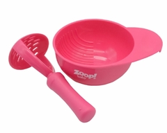 KIT BOWL E AMASSADOR DE PAPINHAS ROSA ZOOP BABY - ZOOP TOYS