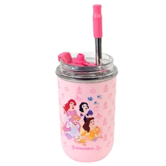 Copo Inox Canudo e Tampa 300ML PRINCESAS DISNEY - ZC - comprar online