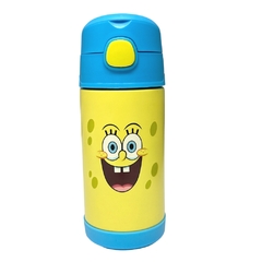 Garrafa Térmica Inox CLICK Com Canudo BOB ESPONJA ZC