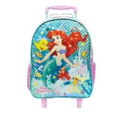 Kit Mochila Rodinhas e Estojo Pequena Sereia Ariel Disney - comprar online