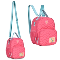 Imagem do Kit Mochila de Costas em Nylon OFICIAL LULUCA LU24074 Rosa