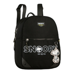 Bolsa Mochila de Costas em Nylon SNOOPY Collors SP2846 Preto