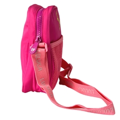 Kit Mochila de Rodinhas em Nylon OFICIAL LULUCA LU2460 Rosa