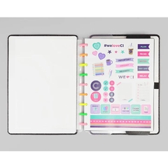 Caderno Inteligente LETS GLITTER NEON BLACK - Pequeno - A5 - loja online