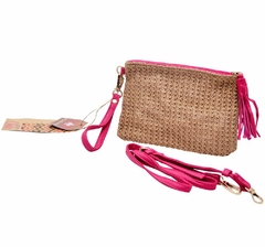 BOLSA TRANSVERSAL PAGANI EM PALHA - ROSA PINK PG6934 - comprar online