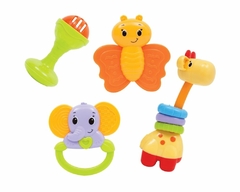 CONJUNTO DE CHOCALHOS E MORDEDORES BUBA BABY FUN - comprar online