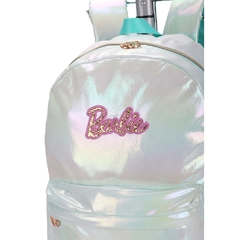 Kit Mochila Rodinhas Juvenil BARBIE Metalizada Verde Luxcel na internet